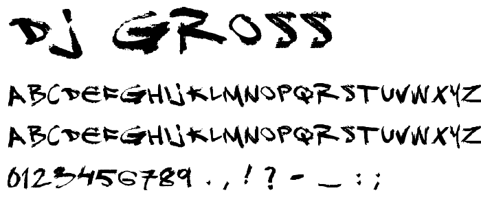 DJ Gross font